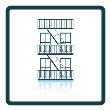 Acil yangın merdiveni simgesi