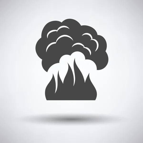 Vuur en rook pictogram — Stockvector