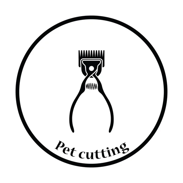 Pet cutting machine icon — Stock Vector