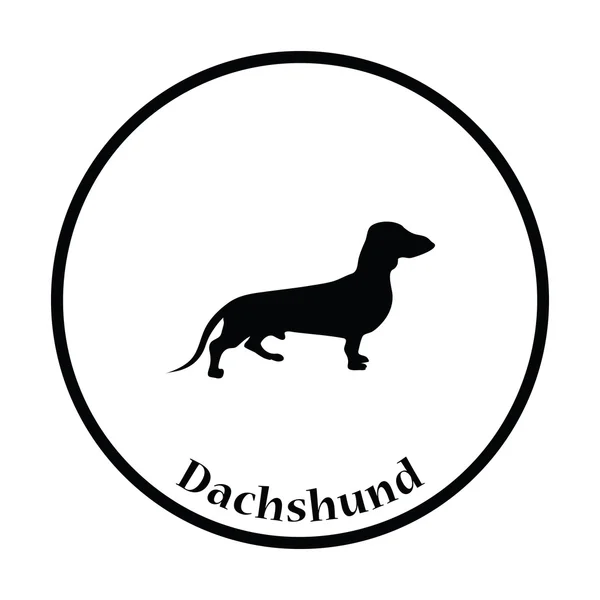 Dachshund Perro icono — Vector de stock