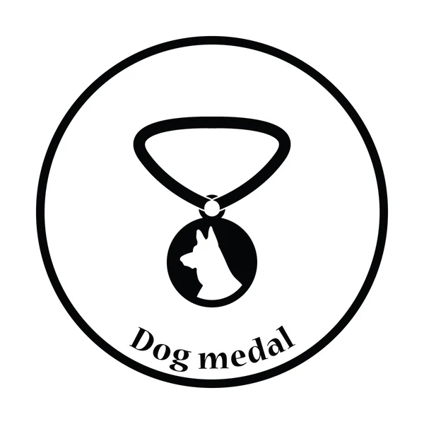 Médaille pour chien icône — Image vectorielle
