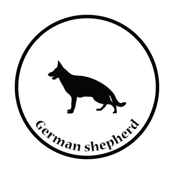 Icône de berger allemand — Image vectorielle