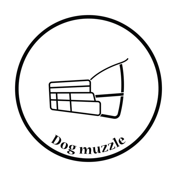 Icône muselière pour chien — Image vectorielle