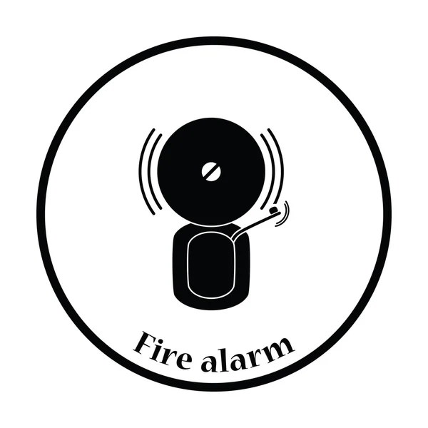 Ícone de alarme de incêndio — Vetor de Stock