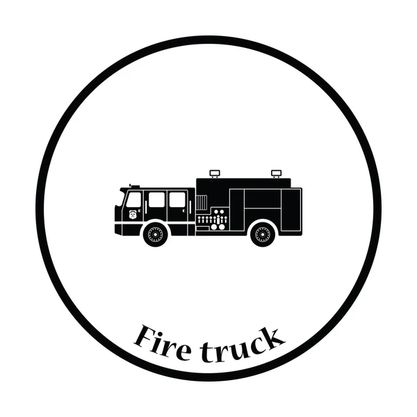 Icône de camion de service d'incendie — Image vectorielle