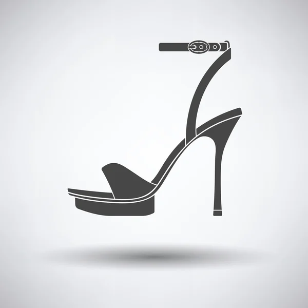 Donna tacco alto icona sandalo — Vettoriale Stock