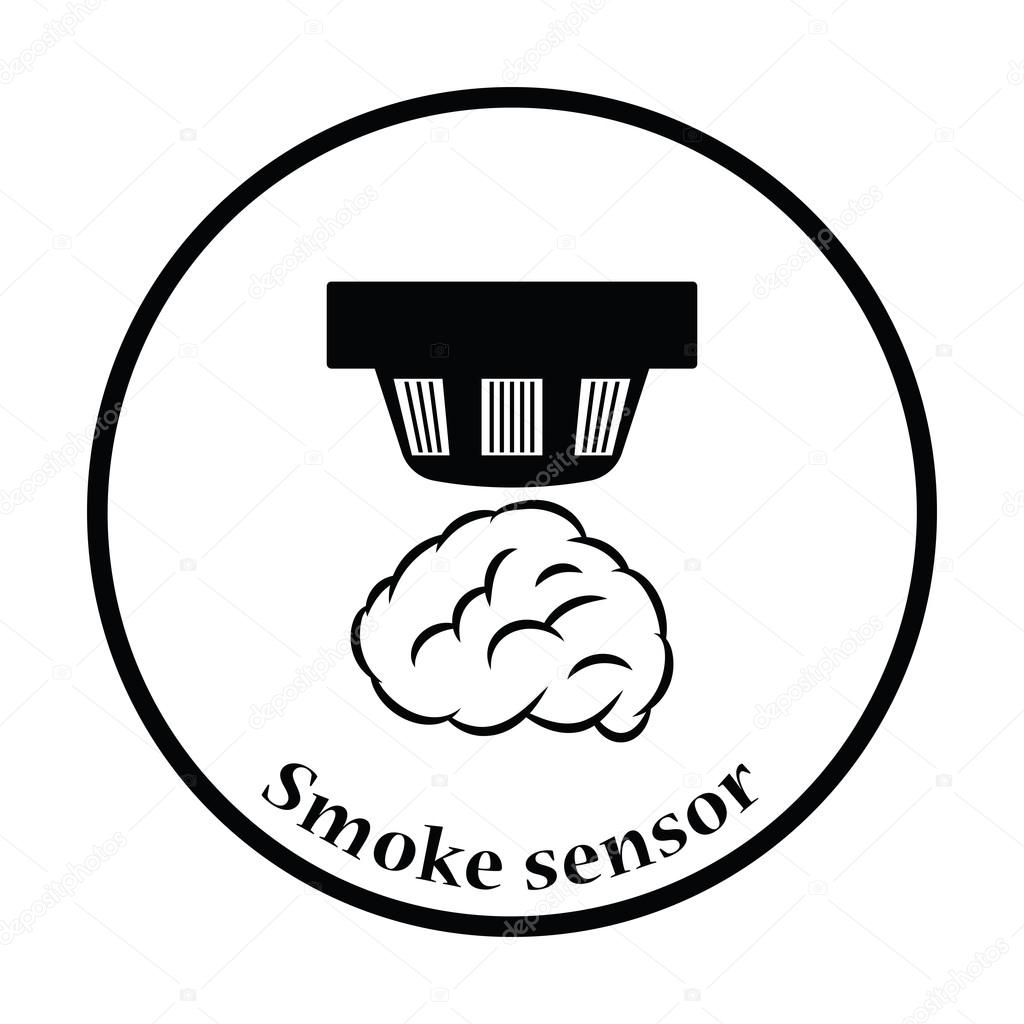 Smoke sensor icon  Stock Vector © angelp 118473998