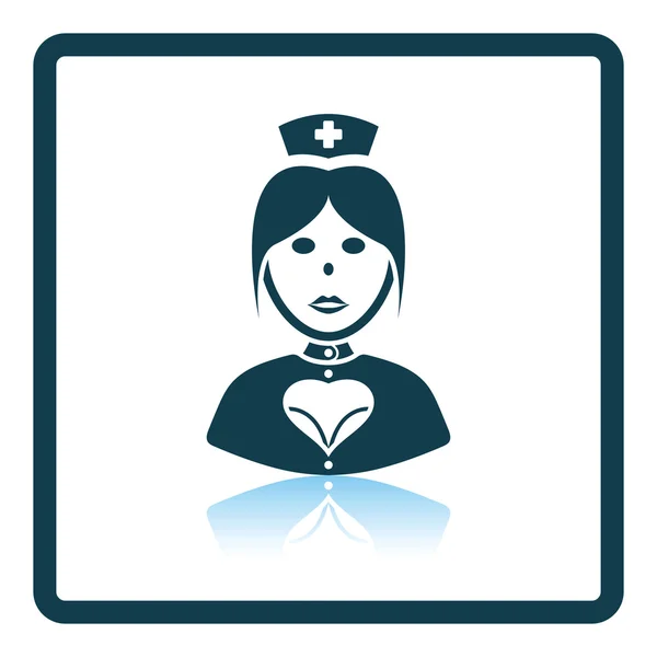 Ikona kostým zdravotní sestra — Stockový vektor