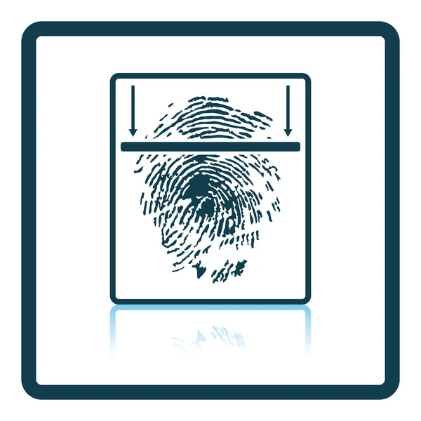 Fingerprint Skanningsikonen — Stock vektor