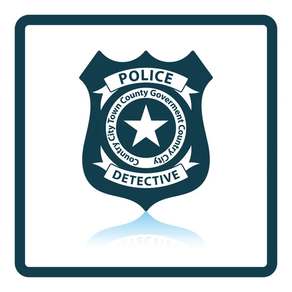 Politie kentekenpictogram — Stockvector