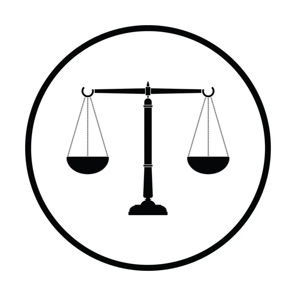 Justitie schaal pictogram — Stockvector