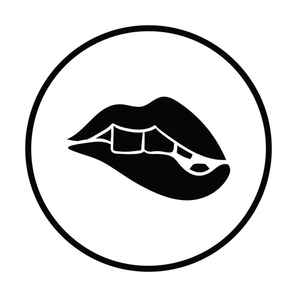 Sexy lippen pictogram — Stockvector