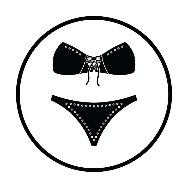 Sujetador de sexo y pantalones icono — Archivo Imágenes Vectoriales