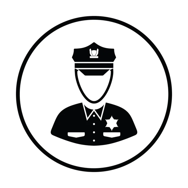 Policeman icon illustration — Stock Vector