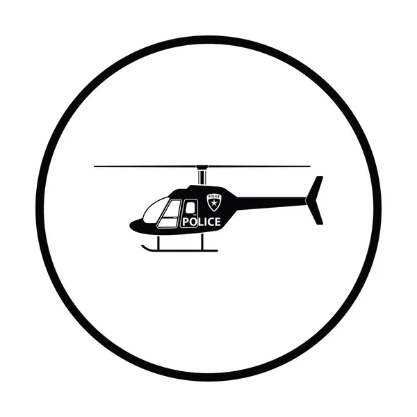 Policyjny helikopter ikona — Wektor stockowy