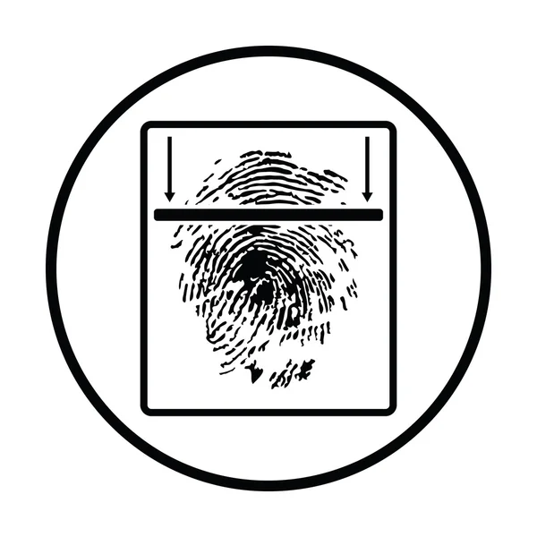 Fingerprint Skanningsikonen — Stock vektor