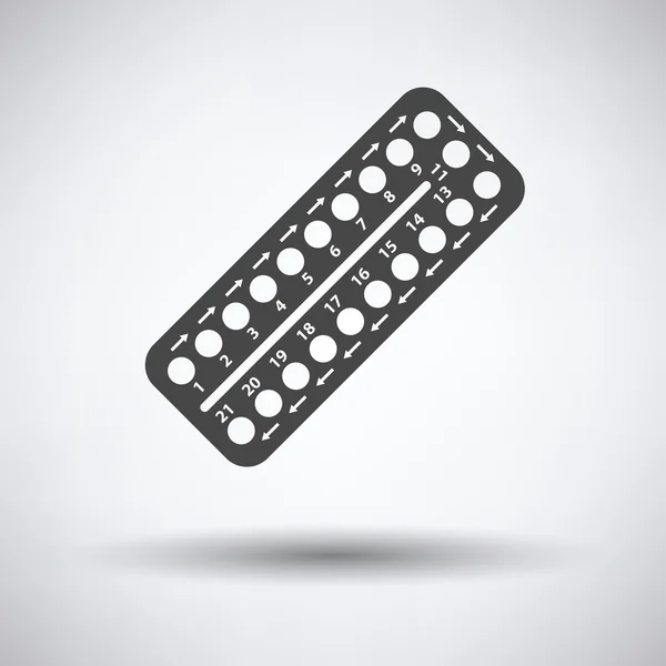 ไอคอนของ pil pack ที่เป็นยาคุมกําเนิด — ภาพเวกเตอร์สต็อก