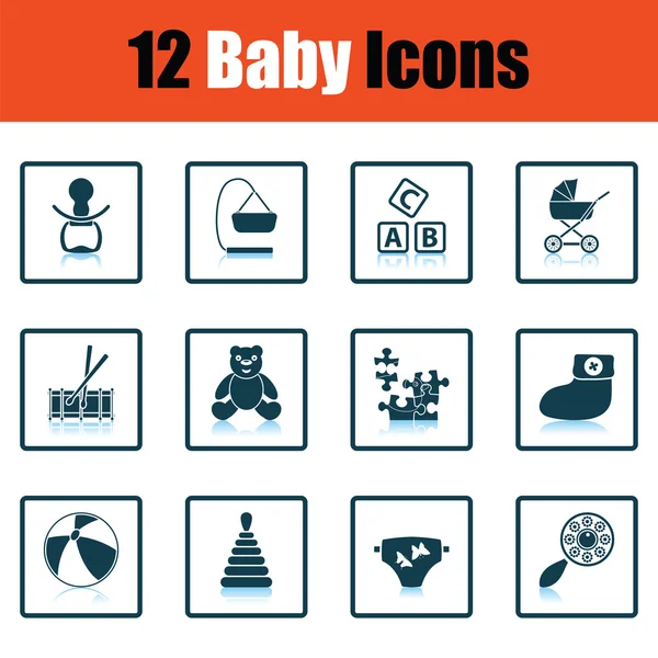 Conjunto de ícones de bebê . — Vetor de Stock