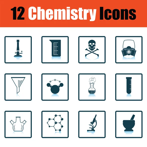 Ensemble d'icônes chimie — Image vectorielle