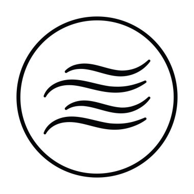 Su dalgası soyut simgesi