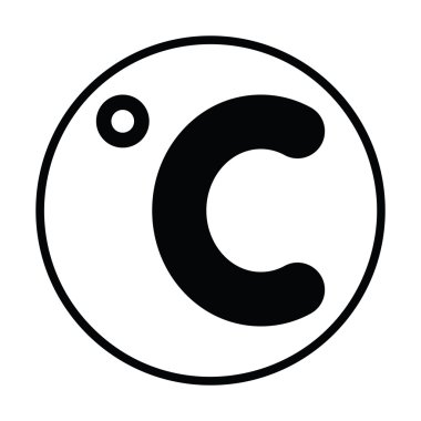 Celsius derecesi düz simgesi