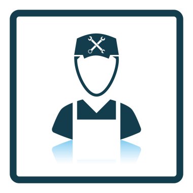 Araba mekanik düz simgesi