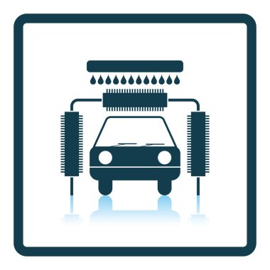 Oto yıkama düz simgesi