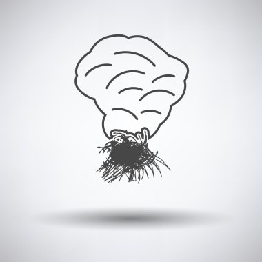 Sesonal çim yanan düz simgesi