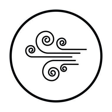 Rüzgar düz stil ikonu