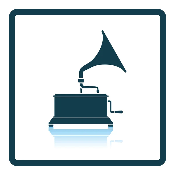 Ilustración del icono del gramófono — Archivo Imágenes Vectoriales