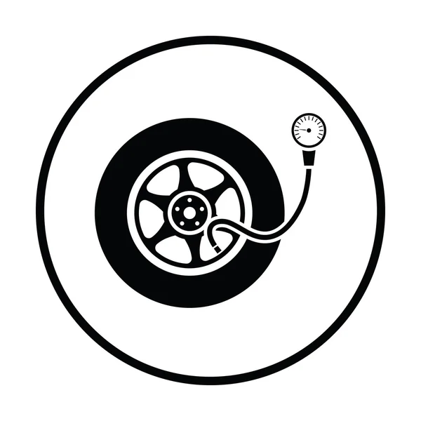 Ícone do medidor de pressão dos pneus — Vetor de Stock