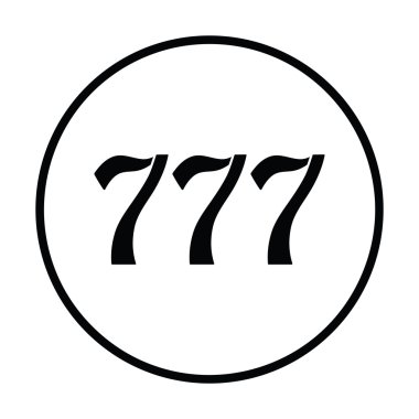 777 simgesi. İnce daire. 