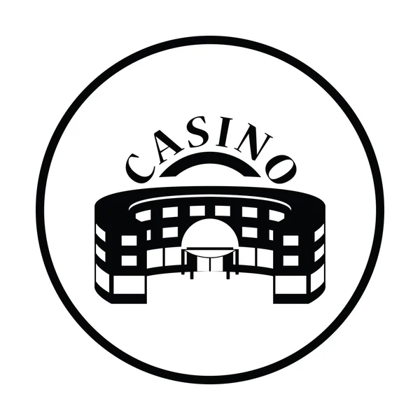 Icône de bâtiment de casino — Image vectorielle