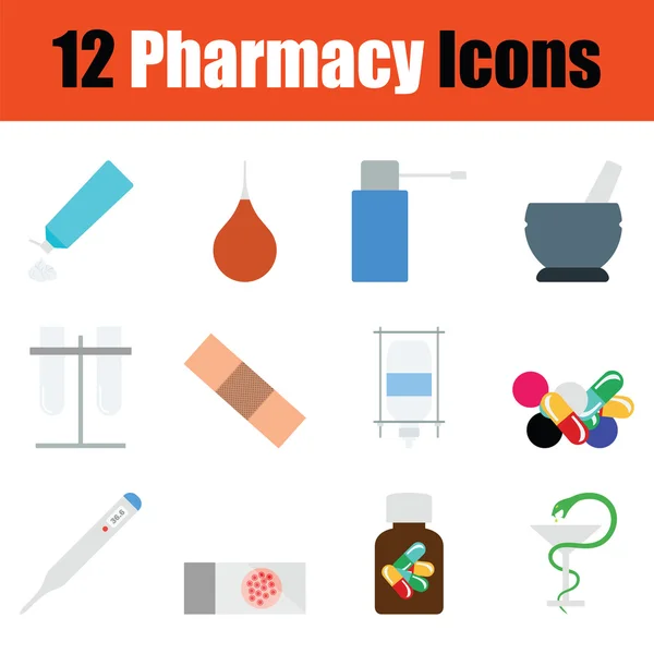 Ensemble d'icônes de pharmacie — Image vectorielle