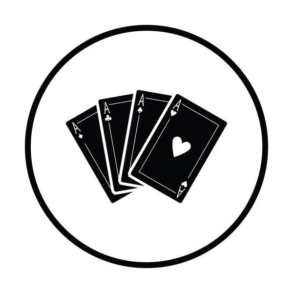 Conjunto de iconos de cuatro tarjetas — Vector de stock