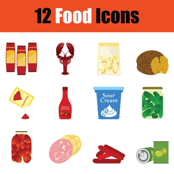 Set de iconos alimentarios — Vector de stock