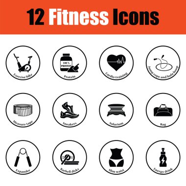 fitness simgesi seti