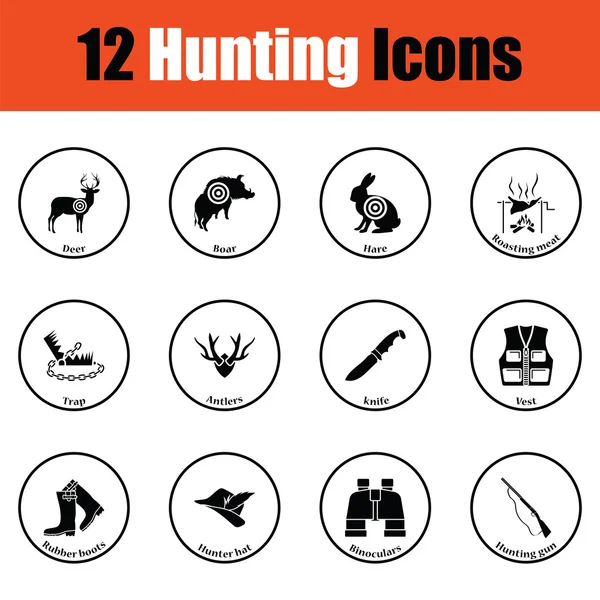 Hunting icon set — Stock Vector