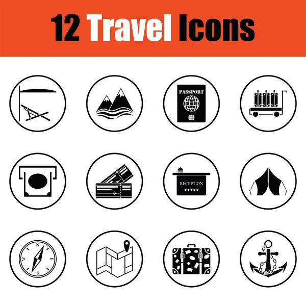 Conjunto de ícone de viagem — Vetor de Stock