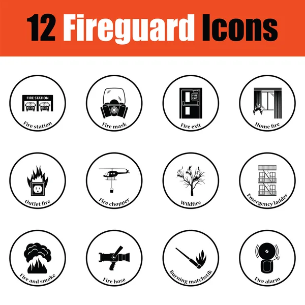 Conjunto de iconos de bomberos — Archivo Imágenes Vectoriales