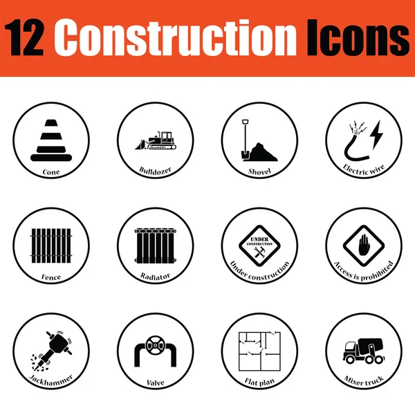 Conjunto de icono de construcción — Vector de stock