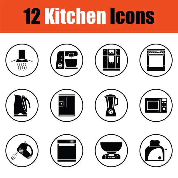 Keuken pictogram set — Stockvector