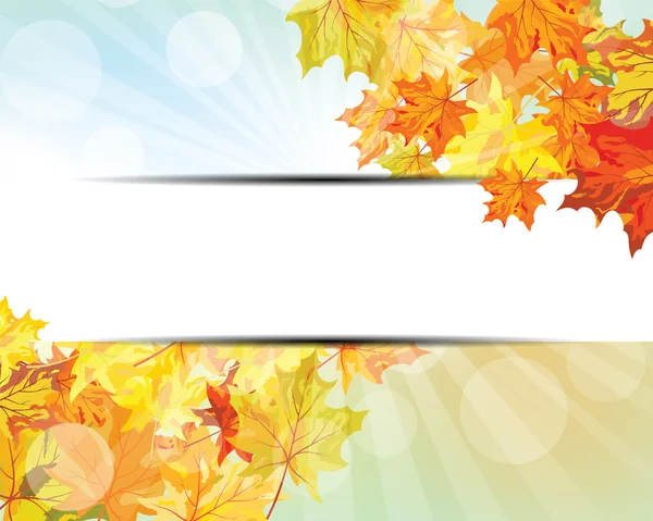 Herfst frame met dalende esdoorn bladeren — Stockvector
