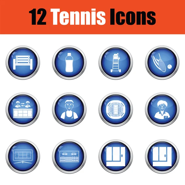 Juego de iconos de tenis . — Archivo Imágenes Vectoriales