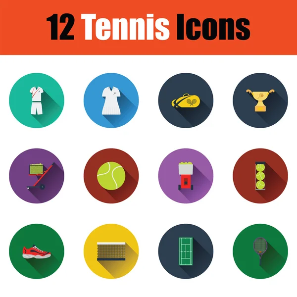 Tennis icon set — Stock Vector