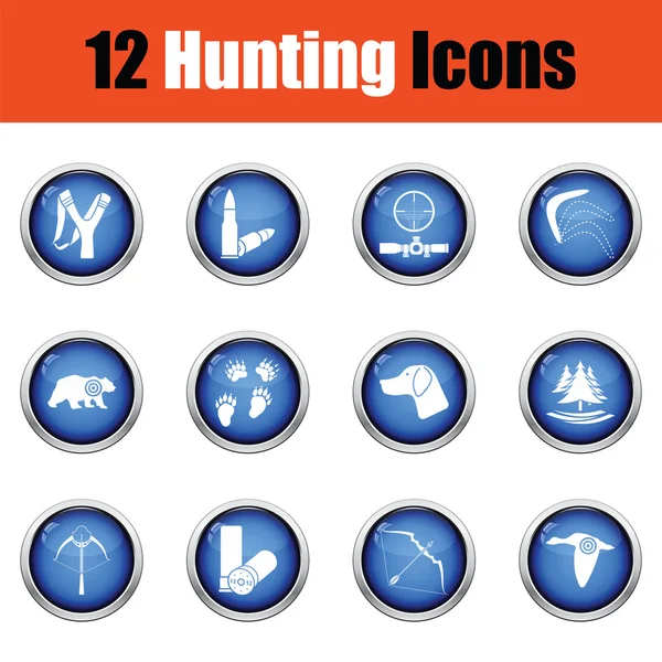 Hunting icon set — Stock Vector