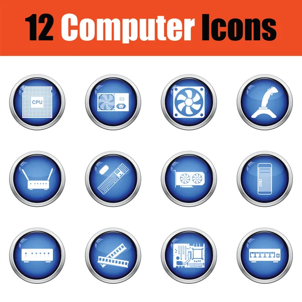 Set computerpictogrammen. — Stockvector