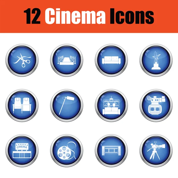 Conjunto de iconos de cine . — Archivo Imágenes Vectoriales