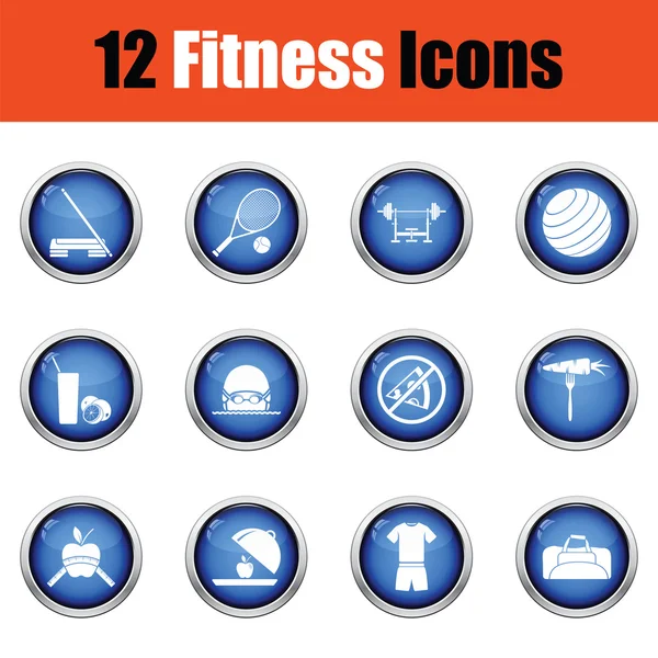 Conjunto de iconos fitness. — Vector de stock