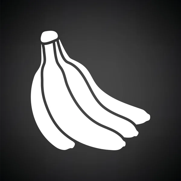 Svart och vitt bananer ikonen — Stock vektor